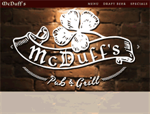 Tablet Screenshot of mcduffspub.com